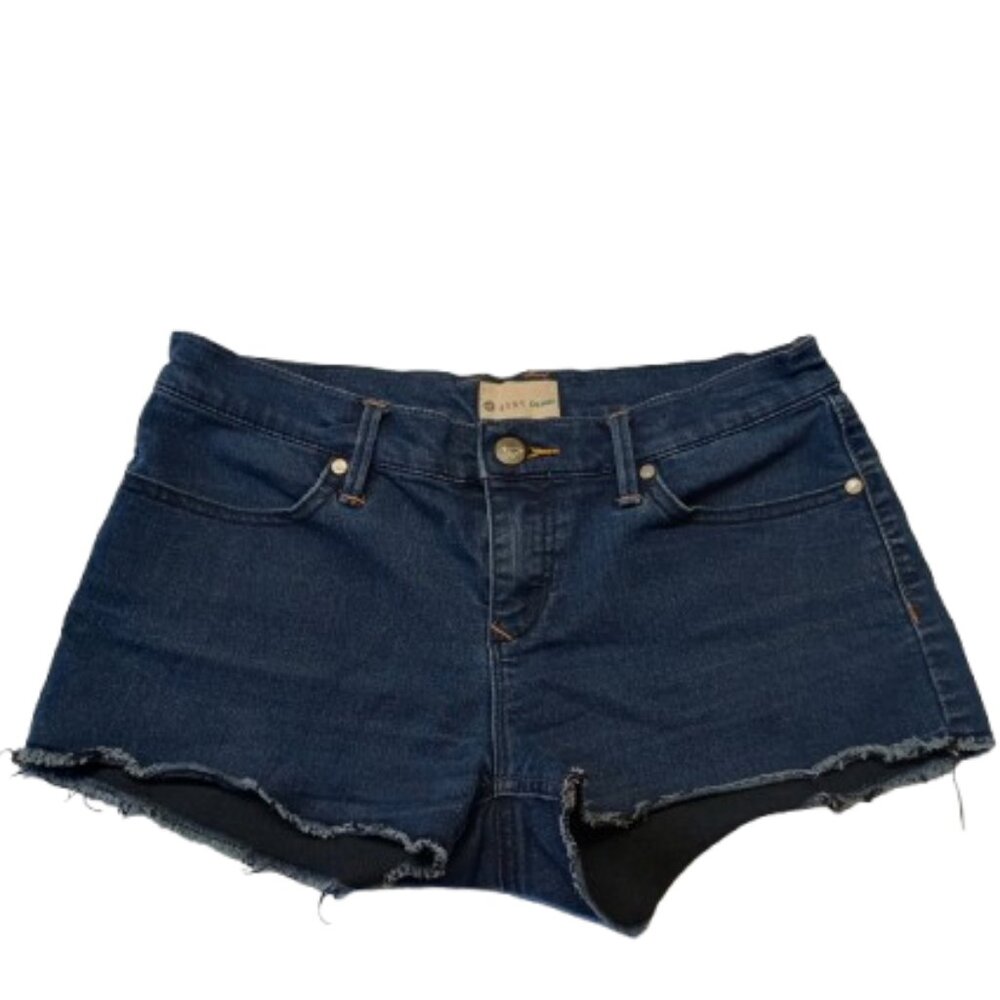 Women's Roxy Denim Dark Wash Cut-Off Raw Hew Jean Shorts size 7